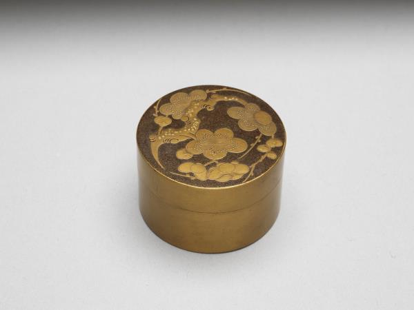 銅製 梅花墨盒 書道墨盒 印泥盒 香盒工芸品 美術品 置物 銅製 梅花墨盒 書道墨盒 印泥盒 香盒工芸品 美術品 置物