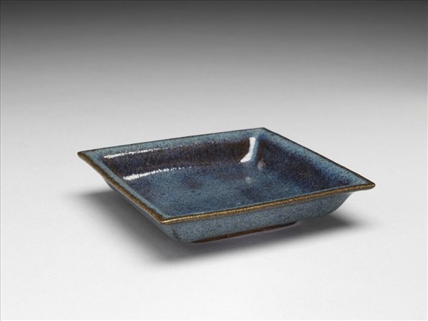 廣窯 仿鈞釉方碟