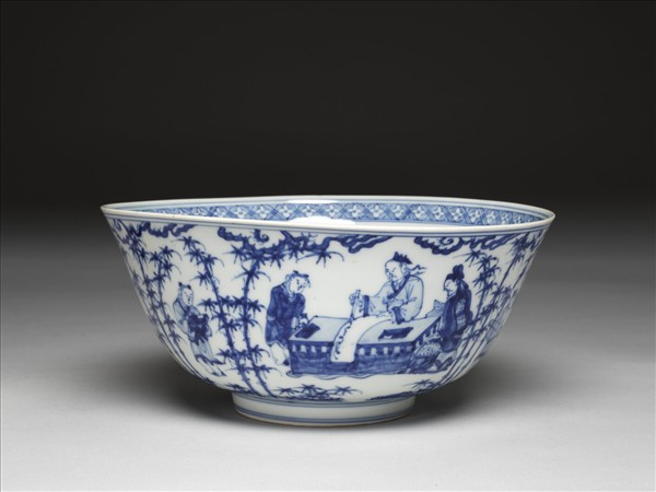 青花竹林七賢圖碗