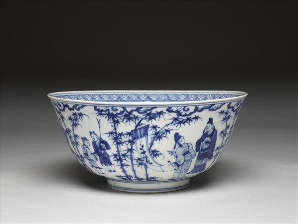 青花竹林七賢圖碗