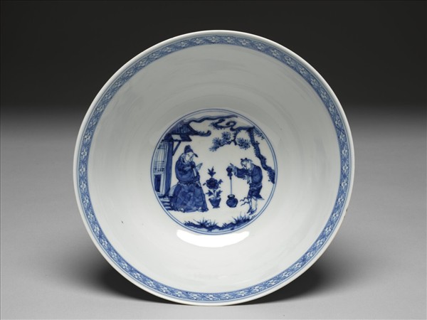 青花竹林七賢圖碗