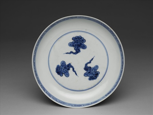 青花雙龍戲珠紋盤