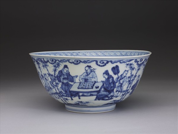 青花竹林七賢圖碗