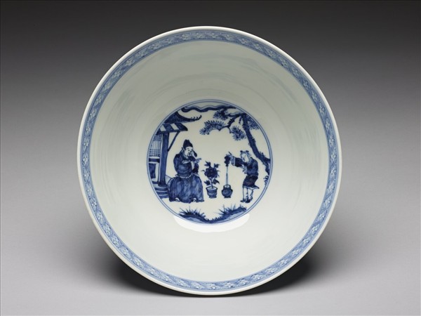青花竹林七賢圖碗