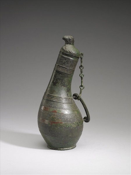 綯紋鳥首瓠形壺