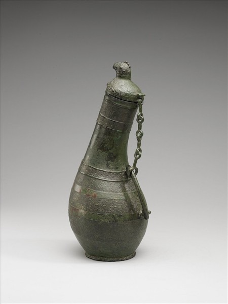 綯紋鳥首瓠形壺