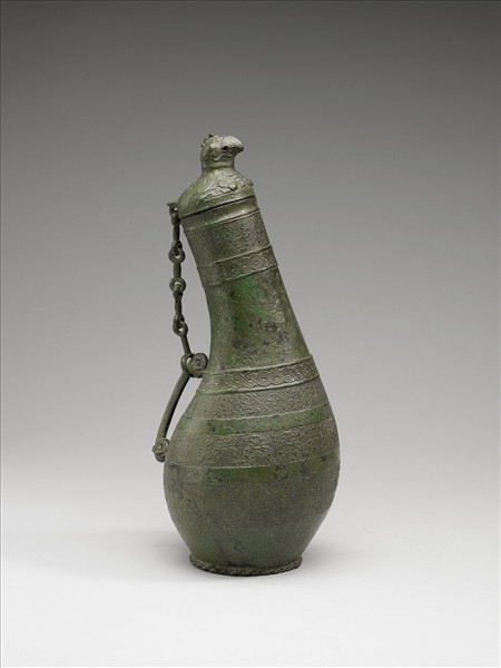 綯紋鳥首瓠形壺