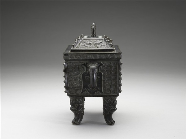 官窯 仿銅釉方鼎式香爐