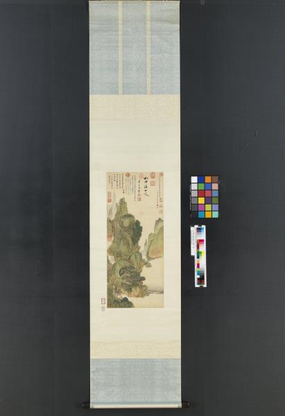 清王翬仿趙孟頫春山飛瀑　軸