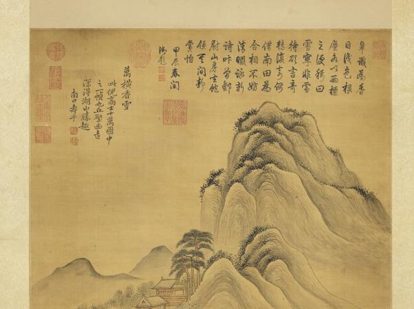 清惲壽平畫萬橫香雪　軸