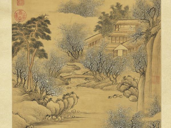 清惲壽平畫萬橫香雪　軸