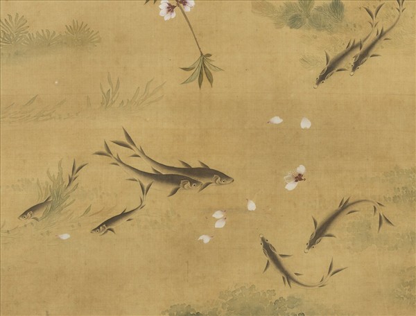 清惲壽平燕喜魚樂　軸