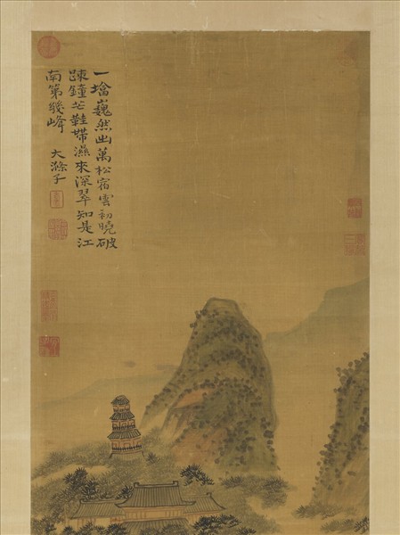 清石濤畫山水　軸