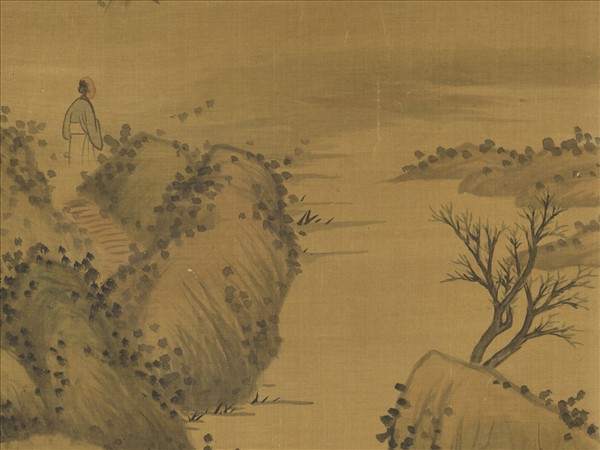 清石濤畫山水　軸