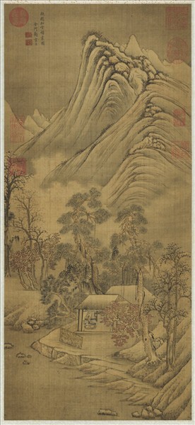 清顧雲臣雪景　軸