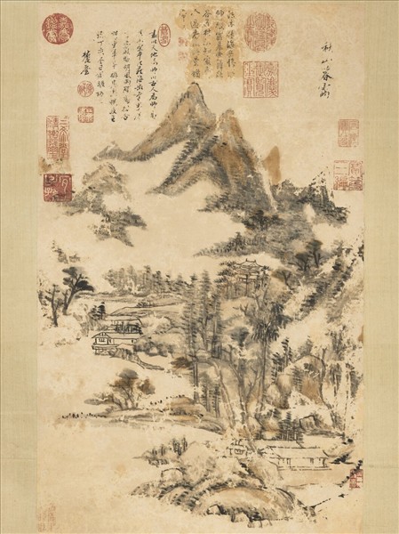 清王原祁畫山水　軸