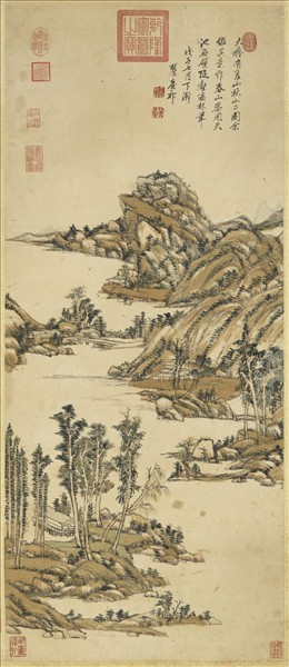 清王原祁仿北宋人山水軸- 故宮