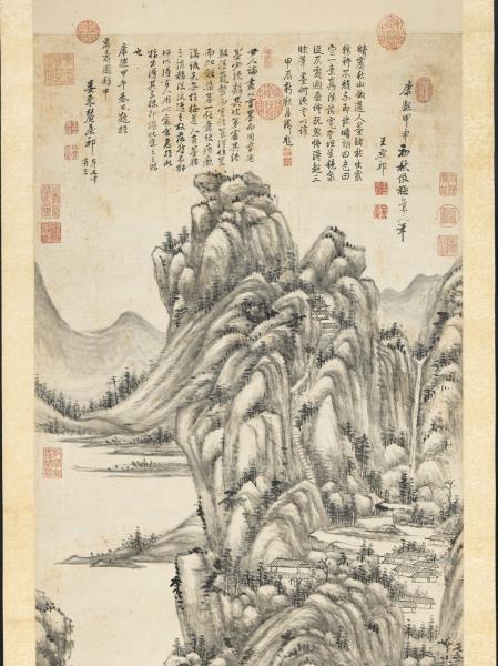 清王原祁秋山晴霽圖　軸