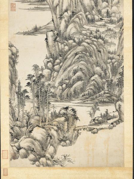 清王原祁秋山晴霽圖　軸