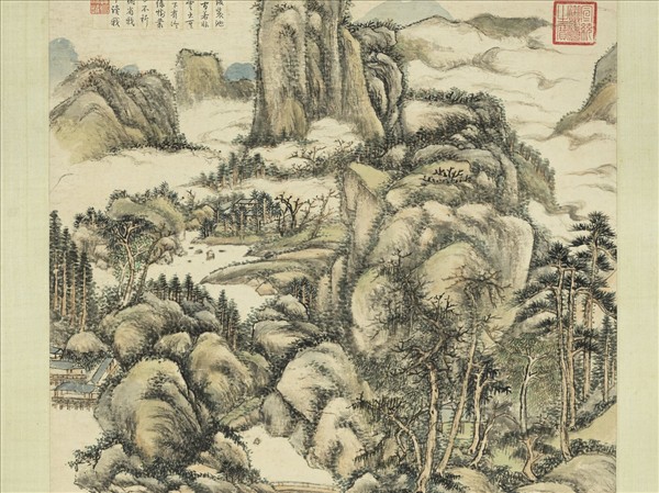 清王原祁遠岫歸雲　軸