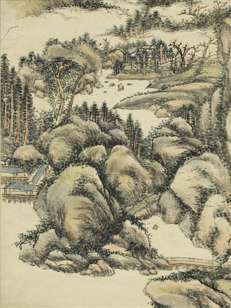 清王原祁遠岫歸雲　軸