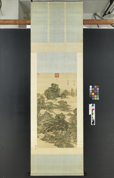 清王原祁山川煥采圖　軸