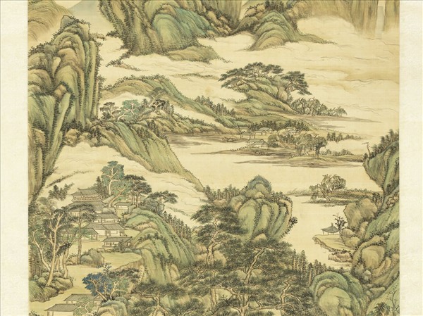 清王原祁山川煥采圖　軸