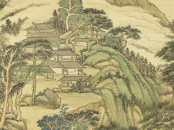 清王原祁山川煥采圖　軸