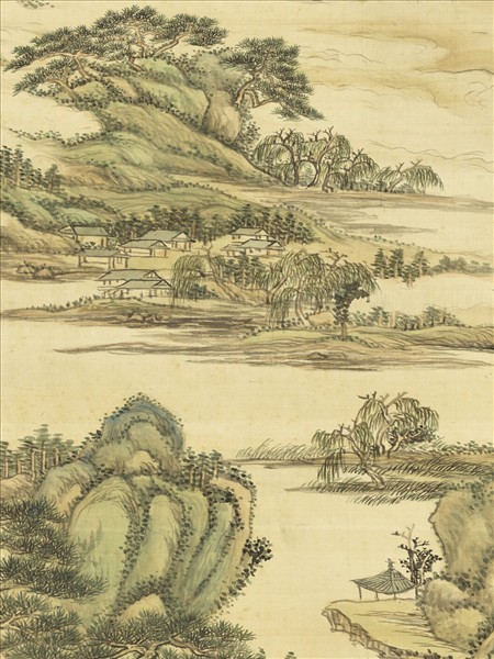 清王原祁山川煥采圖　軸