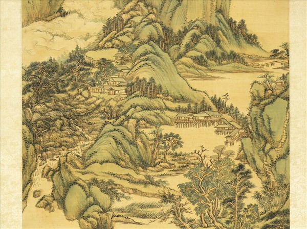 清王原祁丹山碧樹　軸