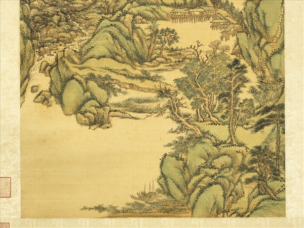 清王原祁丹山碧樹　軸