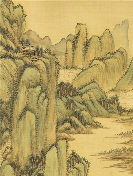 清王原祁丹山碧樹　軸