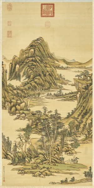 清王原祁平林罨翠圖　軸