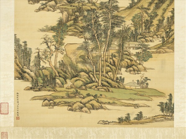 清王原祁平林罨翠圖　軸