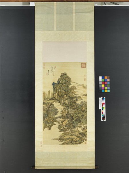 清王原祁倣趙孟頫仙山樓閣　軸