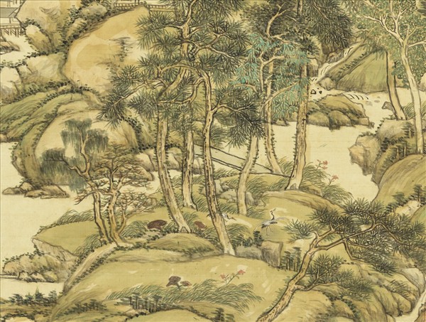 清王原祁倣趙孟頫仙山樓閣　軸