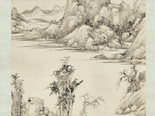 清黃鼎畫山水　軸