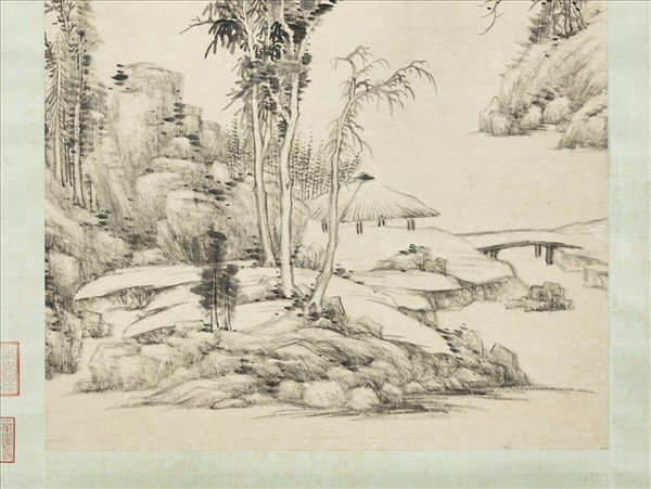 清黃鼎畫山水　軸