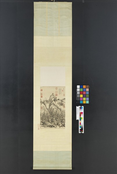 清黃鼎畫萬木奇峰　軸