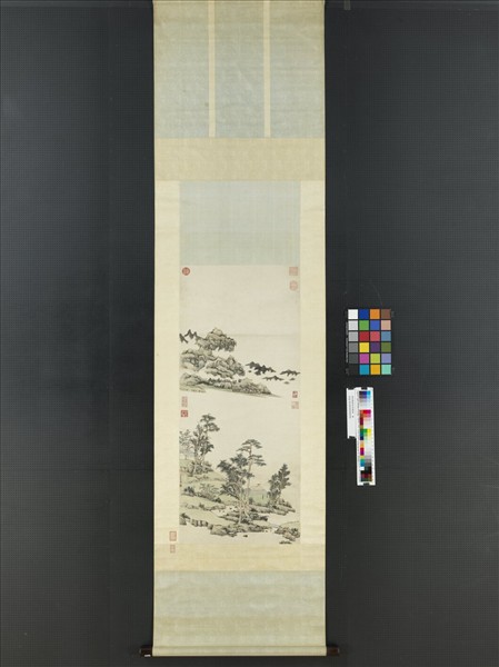 清宋駿業林亭煙岫　軸