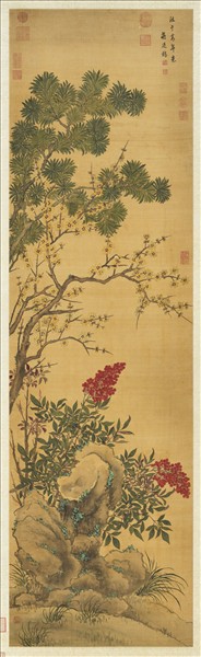 清蔣廷錫三友圖　軸