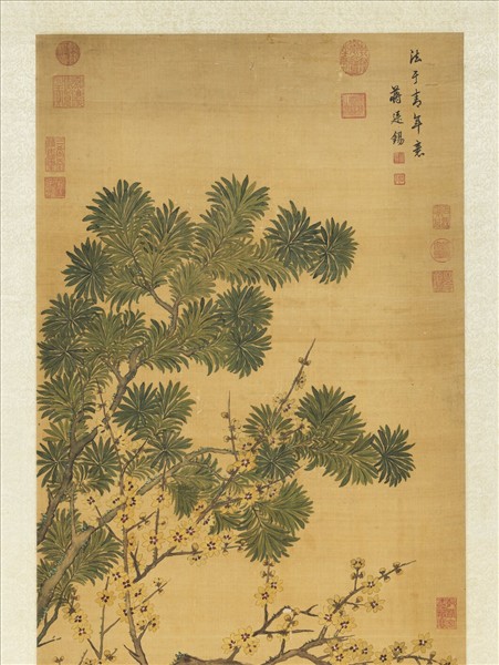 清蔣廷錫三友圖　軸