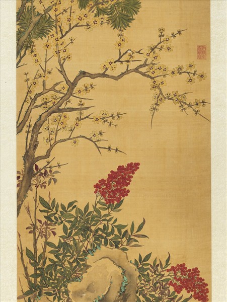 清蔣廷錫三友圖　軸