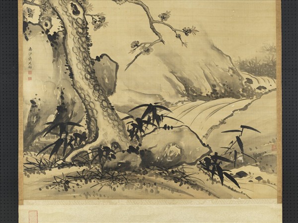 清蔣廷錫畫歲寒三友　軸