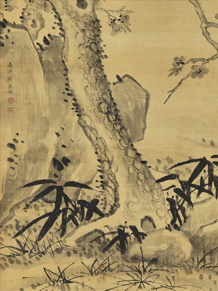 清蔣廷錫畫杏花松竹　軸