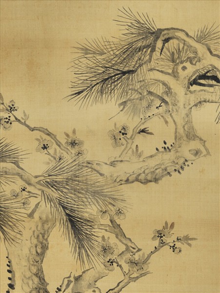 清蔣廷錫畫杏花松竹　軸