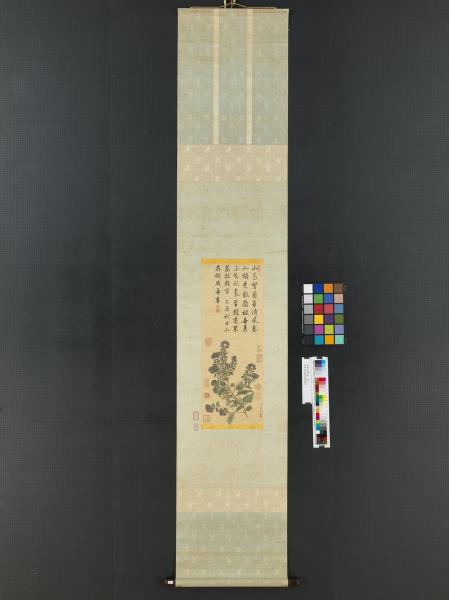 清蔣廷錫野菊　軸