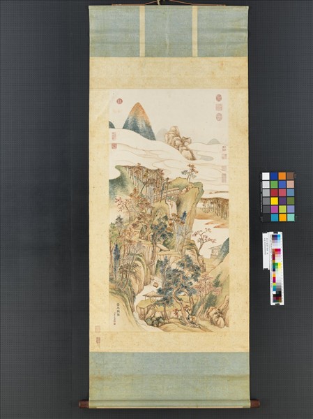 清弘旿畫雲岑開錦　軸