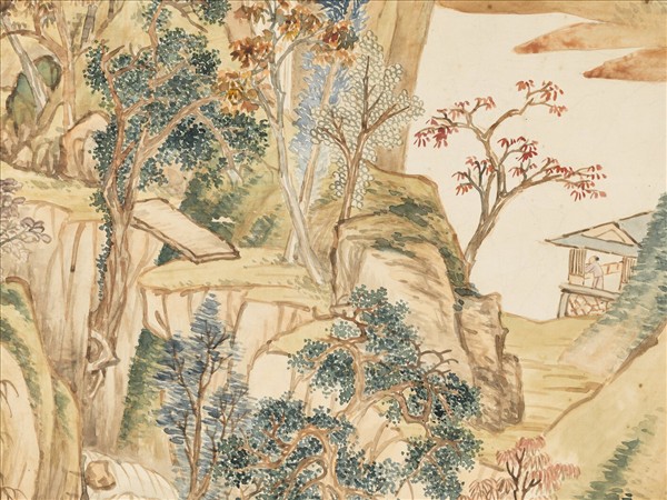 清弘旿畫雲岑開錦　軸