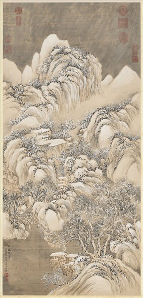 清弘旿畫千林瑞雪　軸